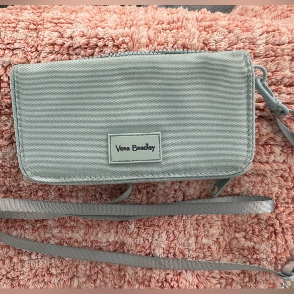 Vera Bradley Light Teal Green Crossbody Bag with Sleek Design